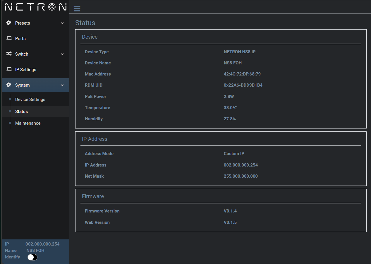 Obsidian NETRON NS8